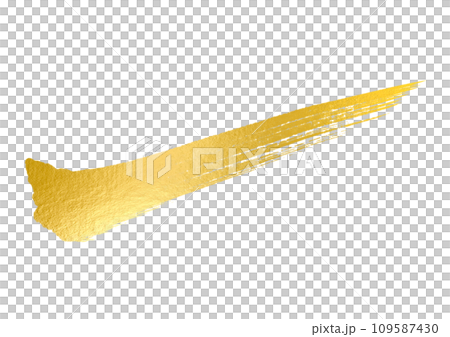 金箔質感の毛筆素材 金箔質感の毛筆素材 109587430
