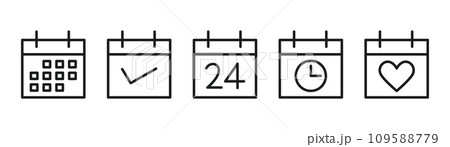 カレンダーやスケジュールのアイコン 109588779