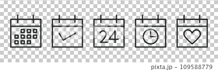 日曆和時間表圖標 日曆和時間表圖標 109588779