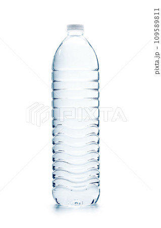 Blank transparent PET Plastic packaging of drinking water isolated on white background 109589811