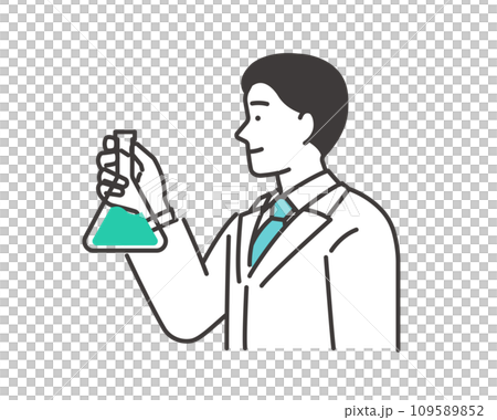 三角フラスコをもって実験をする研究者のベクターイラスト素材 三角フラスコをもって実験をする研究者のベクターイラスト素材 109589852