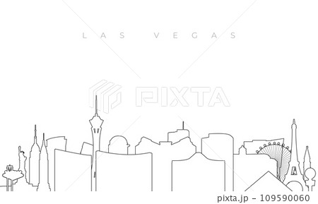 Outline Las Vegas skyline. Outline Las Vegas skyline. 109590060