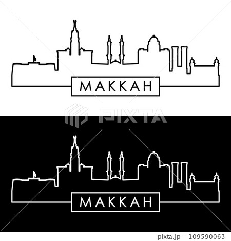 Makkah skyline. Linear style. 109590063
