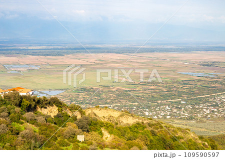 view of Alazan valley from Sighnaghi town, Georgia view of Alazan valley from Sighnaghi town, Georgia 109590597
