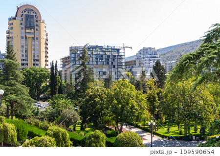 green Vake Park in Tbilisi city on sunny day 109590654