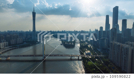 Aerial view of landscape in Guangzhou city, China 109590822