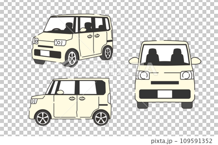 Light car illustration set 109591352