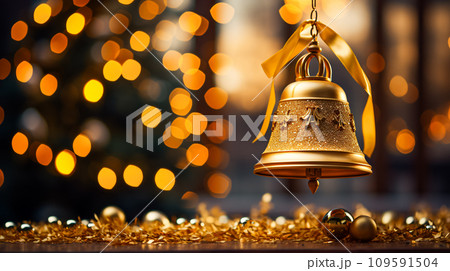 クリスマスのベルの飾り クリスマスのベルの飾り 109591504
