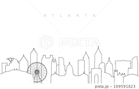 Outline Atlanta skyline. Outline Atlanta skyline. 109591823