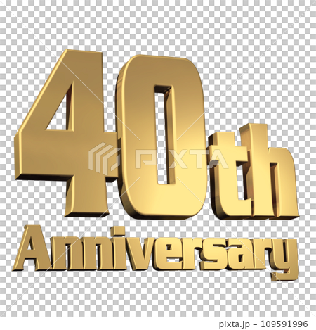 3DCG characters "40th Anniversary/40th Anniversary" Gold, Gold 3DCG characters "40th Anniversary/40th Anniversary" Gold, Gold 109591996