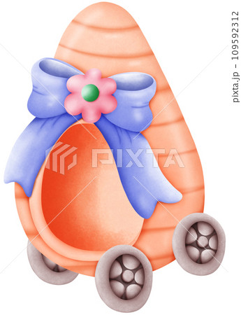 Rabbit sleeping in a carrot car 109592312