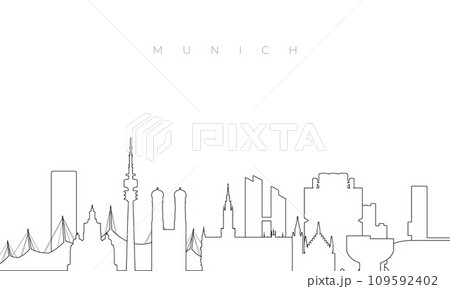 Outline Munich skyline. Outline Munich skyline. 109592402