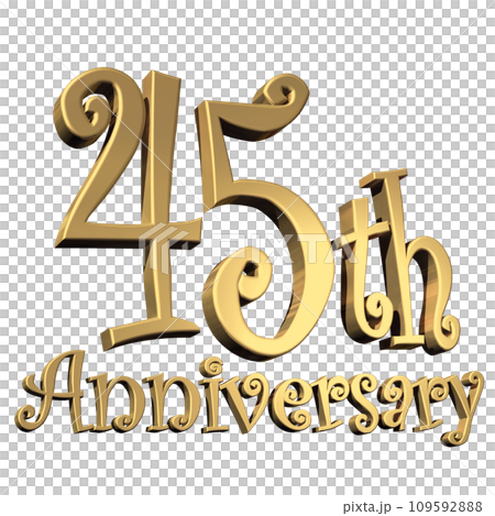 3DCG characters "45th Anniversary/45th anniversary" gold, gold 109592888