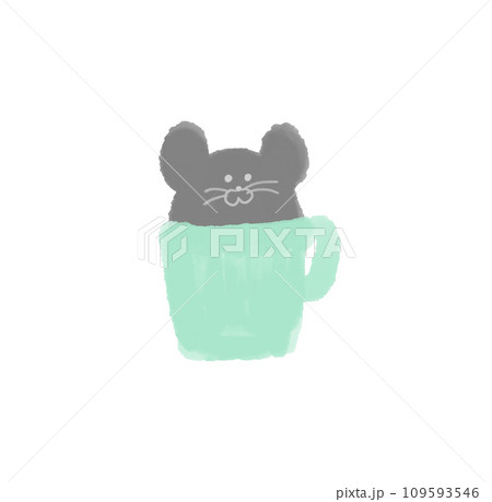 ネズミとマグカップ ネズミとマグカップ 109593546