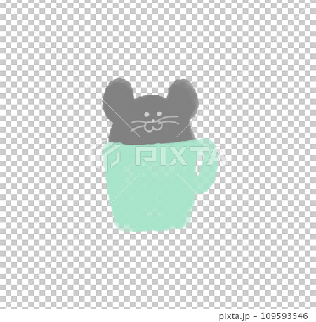 ネズミとマグカップ ネズミとマグカップ 109593546