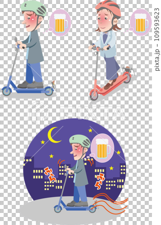 Traffic safety <Electric kick skater (electric kickboard) drunk driving> 109593623