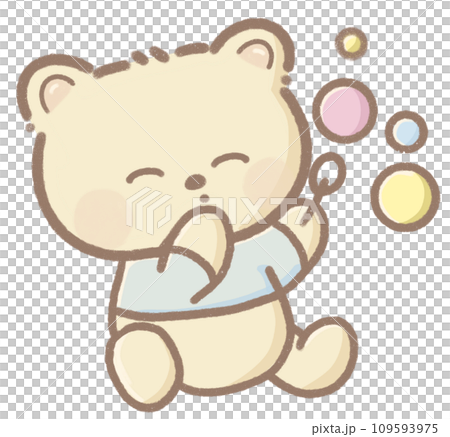 Birthday bear character kawaii art illustration Birthday bear character kawaii art illustration 109593975