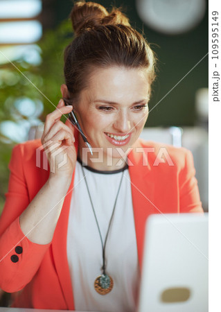 happy modern small business owner woman at work happy modern small business owner woman at work 109595149