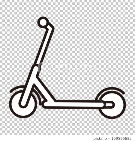 Electric scooter simple icon 109596683