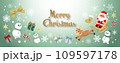 クリスマスのバナー文字付き_グリーン_Christmas_Landscape3600×1400mm 109597178