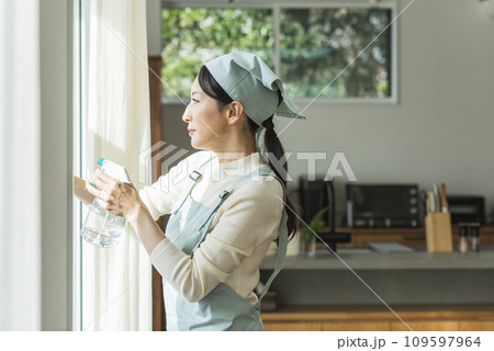 エプロン姿の女性 エプロン姿の女性 109597964