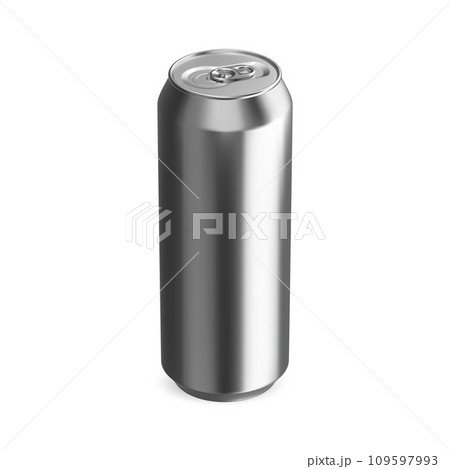 Silver aluminum tin is a realistic mockup of a cold beer can Silver aluminum tin is a realistic mockup of a cold beer can 109597993