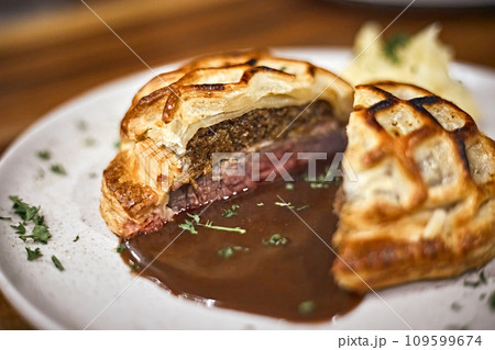Beef Wellington ,Tenderloin Steak Wrapped 109599674