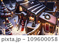 New Year's holidays in a small town, created with the help of generative ai illustration. 109600058