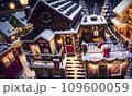 New Year's holidays in a small town, created with the help of generative ai illustration. 109600059