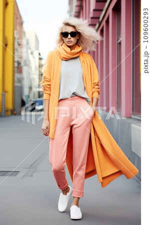 Urban Chic in Peach Fuzz Tones Urban Chic in Peach Fuzz Tones 109600293