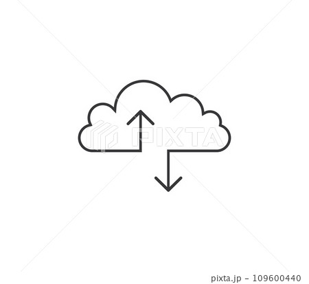 Cloud data icon. Vector illustration. Cloud data icon. Vector illustration. 109600440
