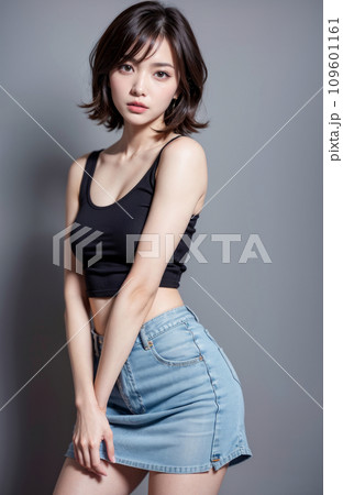 AI生成画像【人物】ショートヘアの女性 109601161
