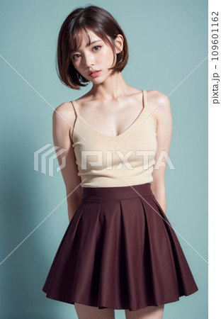 AI生成画像【人物】ショートヘアの女性 109601162