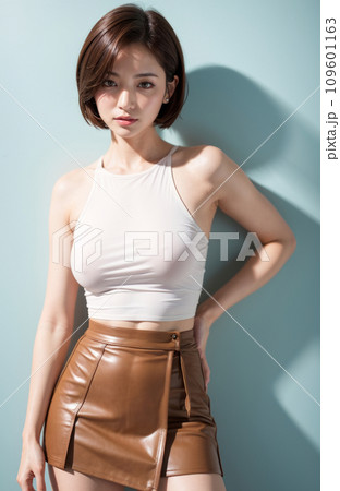 AI生成画像【人物】ショートヘアの女性 109601163