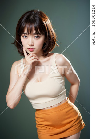 AI生成画像【人物】ショートヘアの女性 109601214