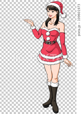 扮演聖誕節 Santa_Boots 的年輕女子 109601973