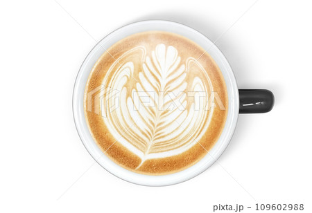 カフェラテのイラスト リアル 109602988