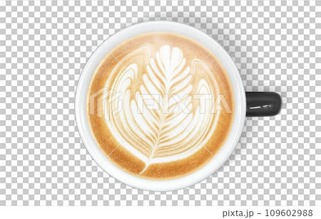 カフェラテのイラスト リアル 109602988