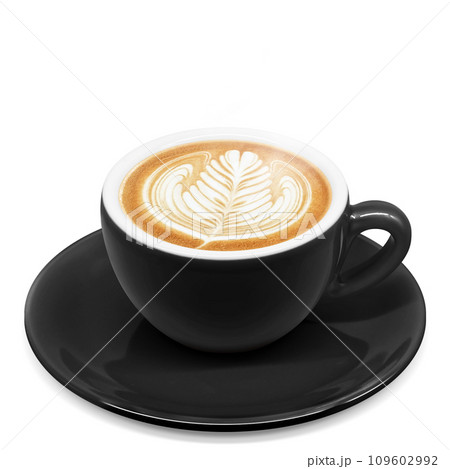カフェラテのイラスト リアル 109602992