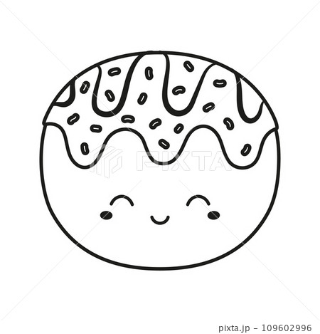 takoyaki character icon isolated takoyaki character icon isolated 109602996
