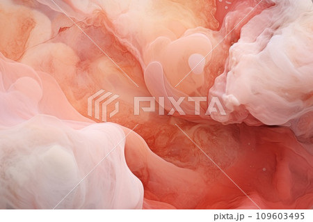 Liquid explosion of colorful paint on dark background, pink colors in motion, creating dynamic and fluid effect, ink splash abstract background 109603495