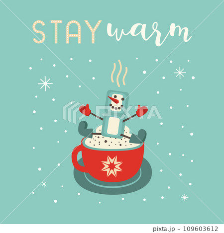 Winter season fun relax cute simple vector icon 109603612