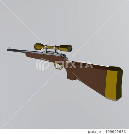 Sniper Rifle isolated on white background 109605678