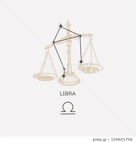Libra constellation vector illustration Libra constellation vector illustration 109605706