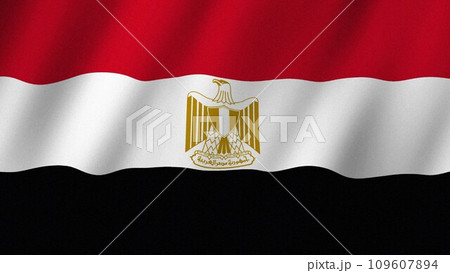 Egypt flag waving in the wind. Flag of Egypt images 109607894