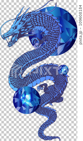 青龍 - リアルな龍のイラストのイラスト素材 [109608184] - PIXTA