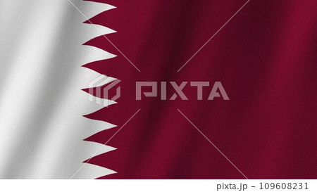 Flag of Qatar images. Qatar flag waving in the wind 109608231