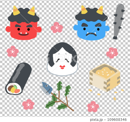 可愛節分插畫集（無主線） 109608346