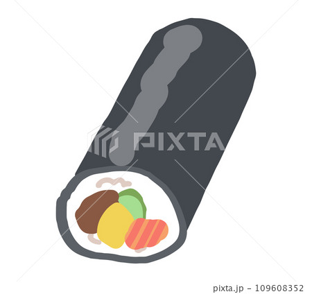 節分の恵方巻きのイラスト素材 節分の恵方巻きのイラスト素材 109608352