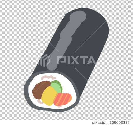 節分の恵方巻きのイラスト素材 節分の恵方巻きのイラスト素材 109608352